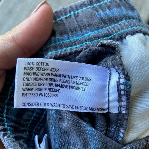 Circo Boys Shorts Size 2T Gray Blue Striped Elastic Waist Woven Stripe - Picture 4 of 7